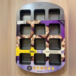 Wilton Non-Stick Ultra Brownie Bar Pan Bakeware 12 Cavity Dishwasher Safe NWT